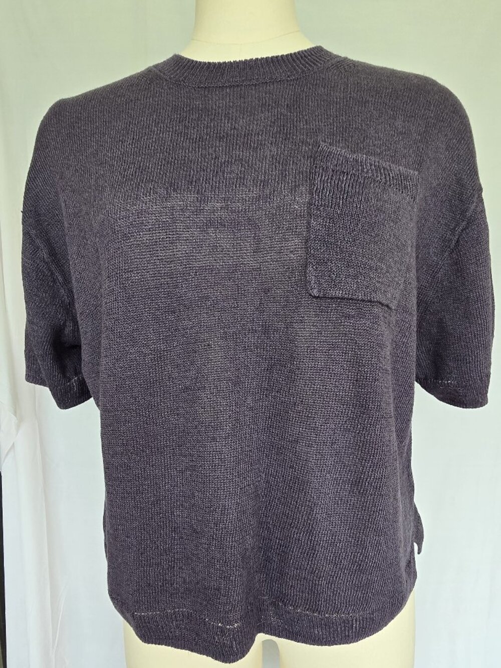 NWT J.Crew Relaxed Pocket Sweater-Tee Heather Gray Top Size L